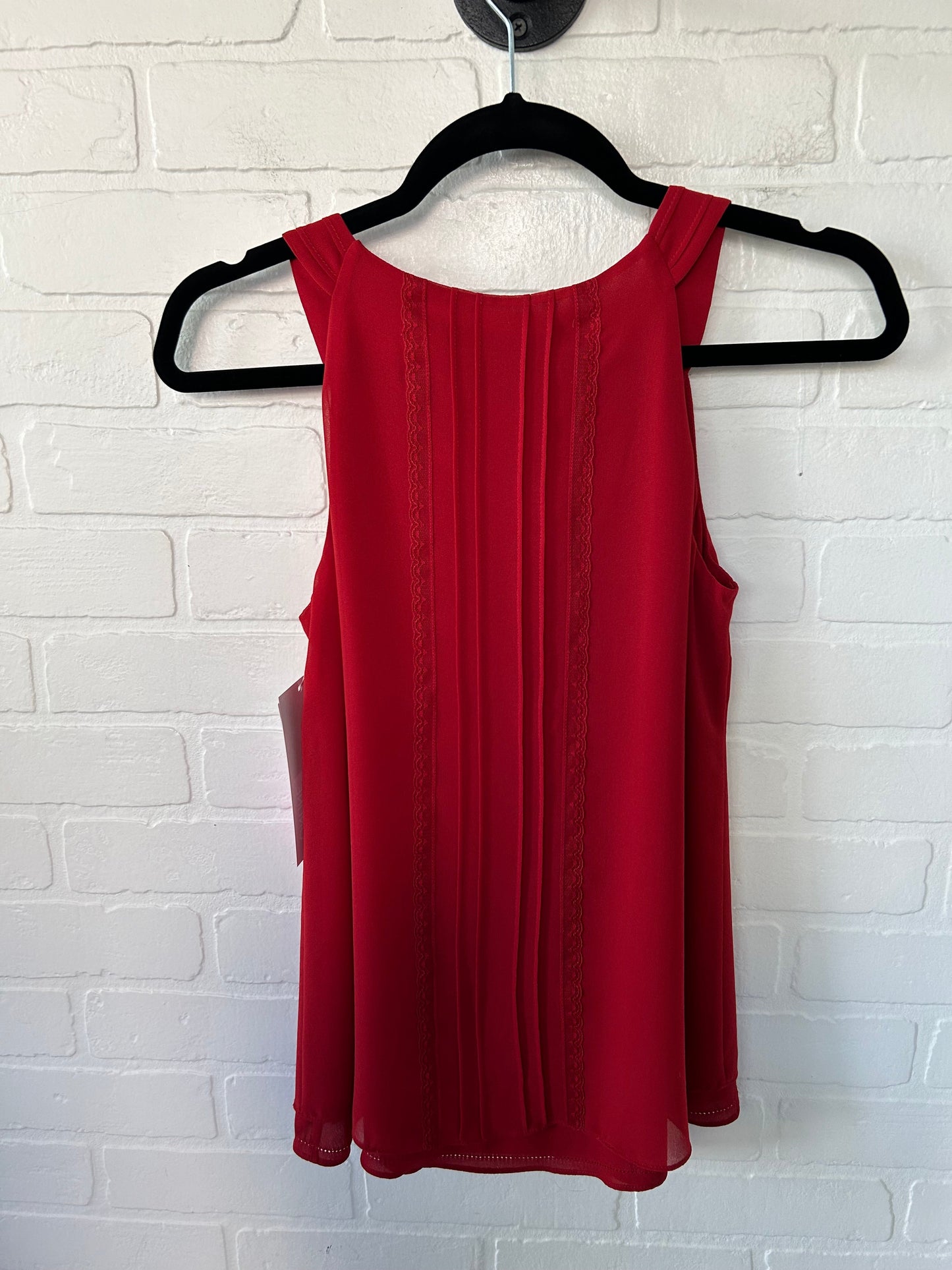 Top Sleeveless By White House Black Market In Red, Size: Xxs