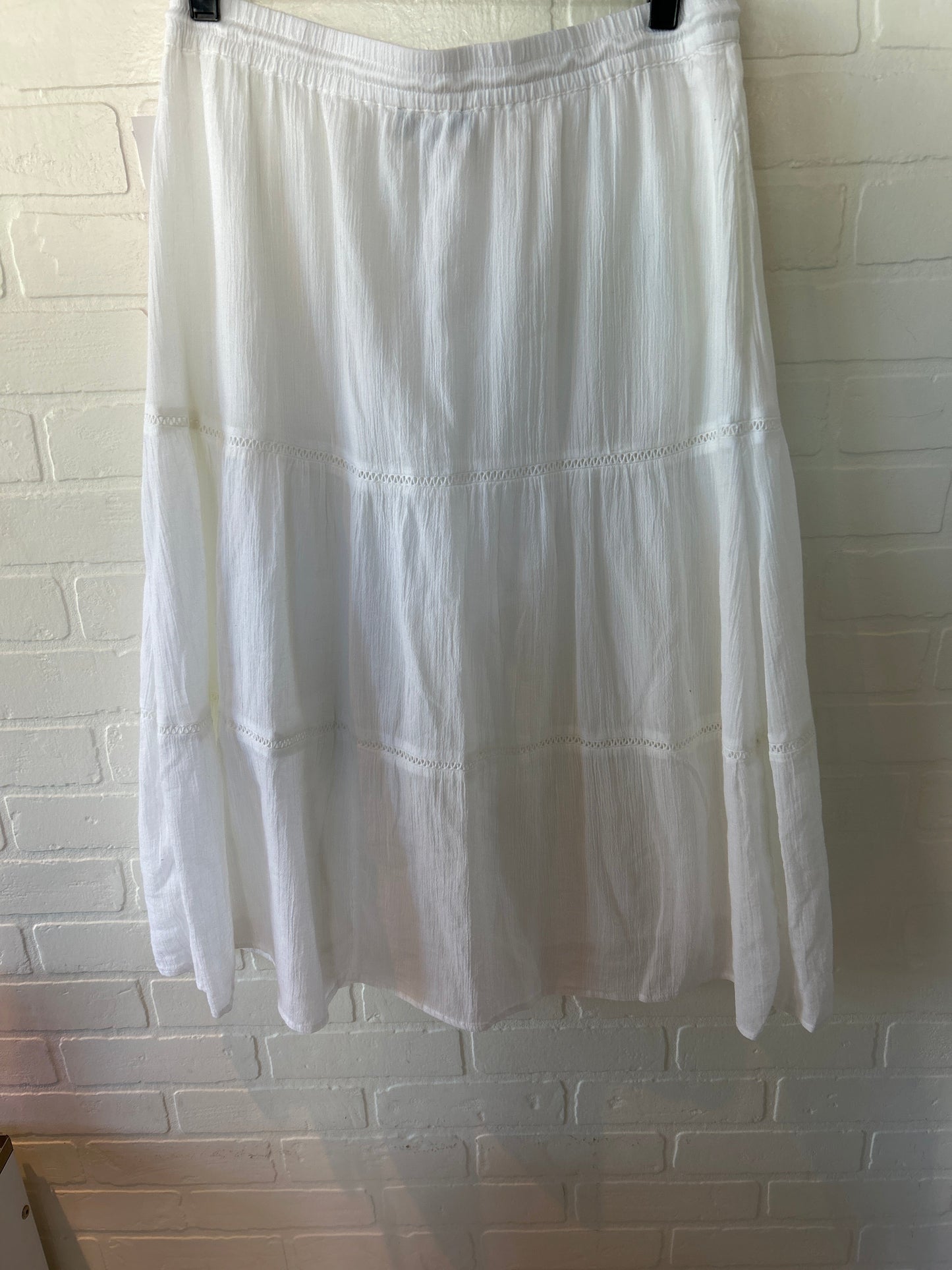 Skirt Midi By Talbots In White, Size: 8petite