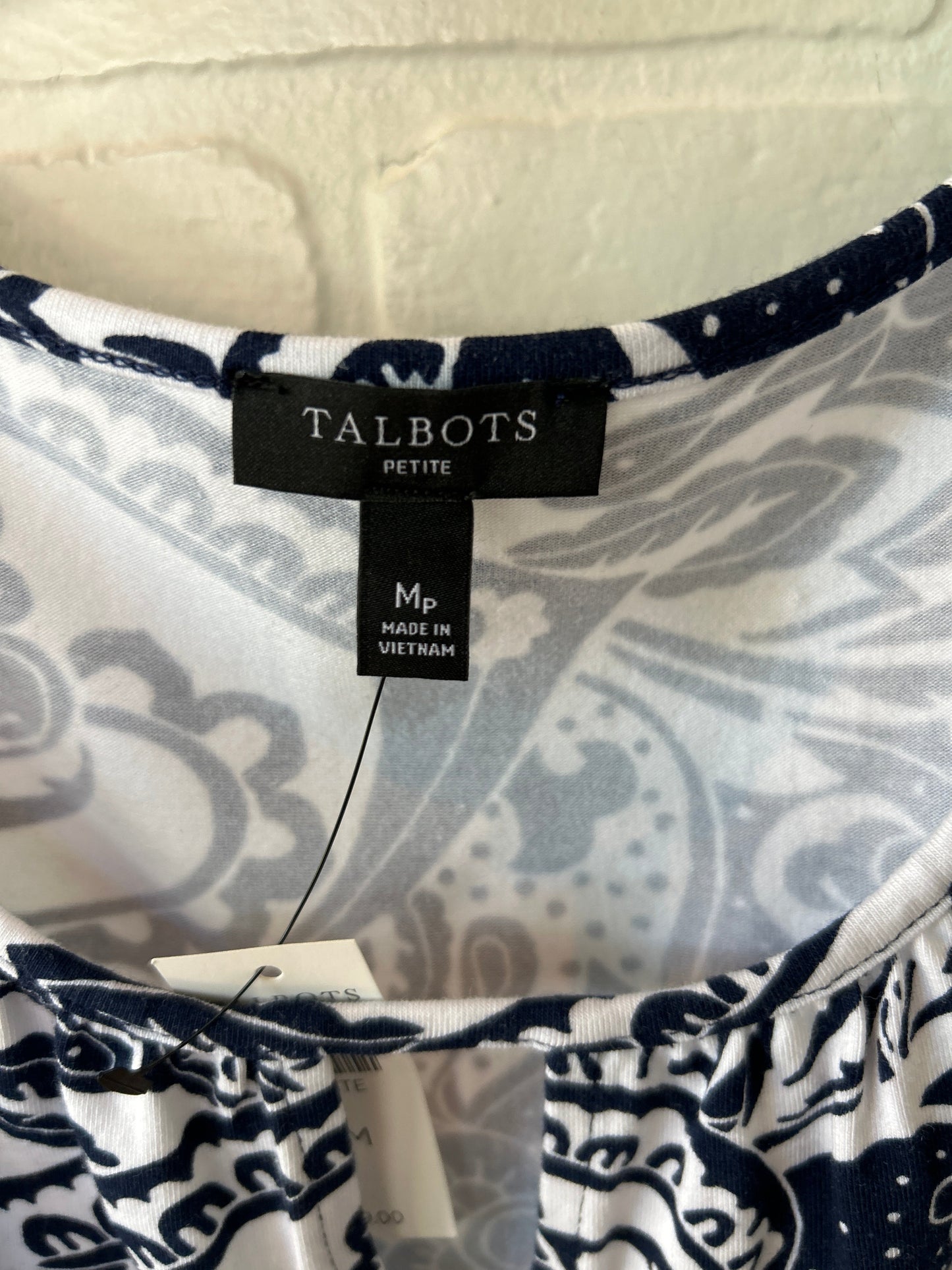 Dress Casual Maxi By Talbots In Blue & White, Size: M