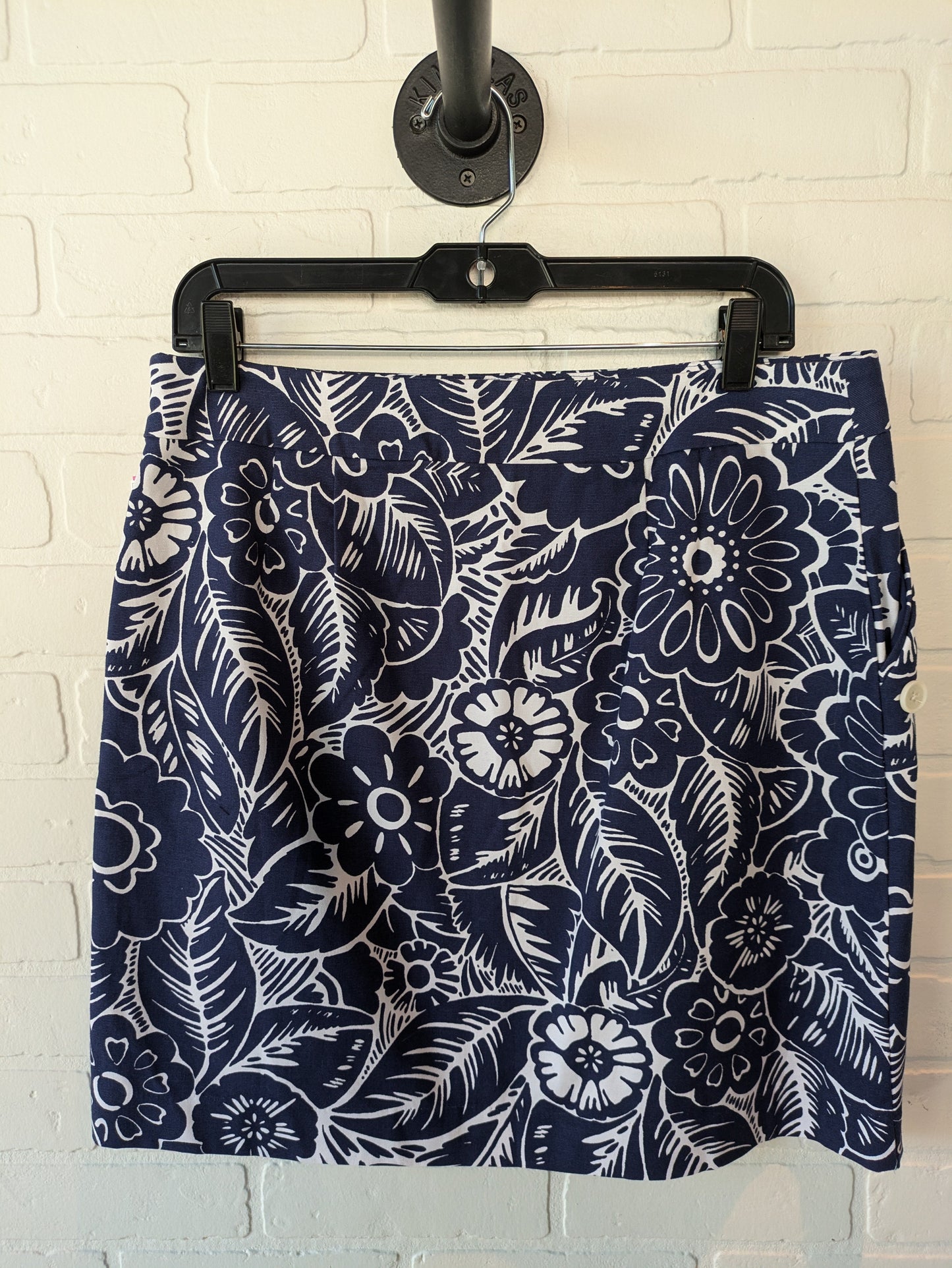 Skirt Mini & Short By Talbots In Blue & White, Size: 10petite