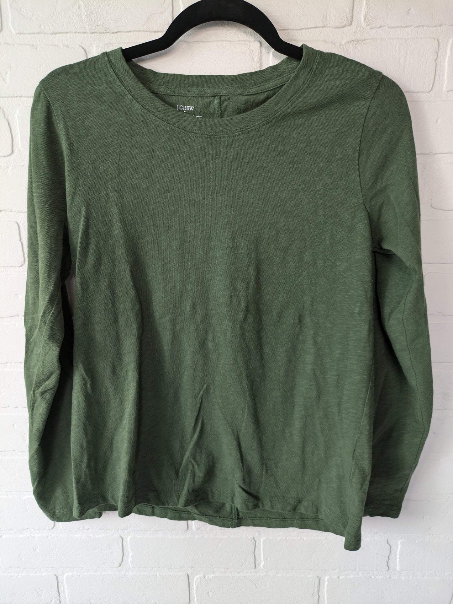 Top Long Sleeve Basic By J. Crew In Green, Size: S