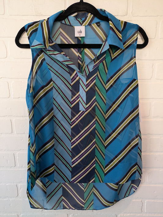 Top Sleeveless By Cabi In Blue, Size: Xs