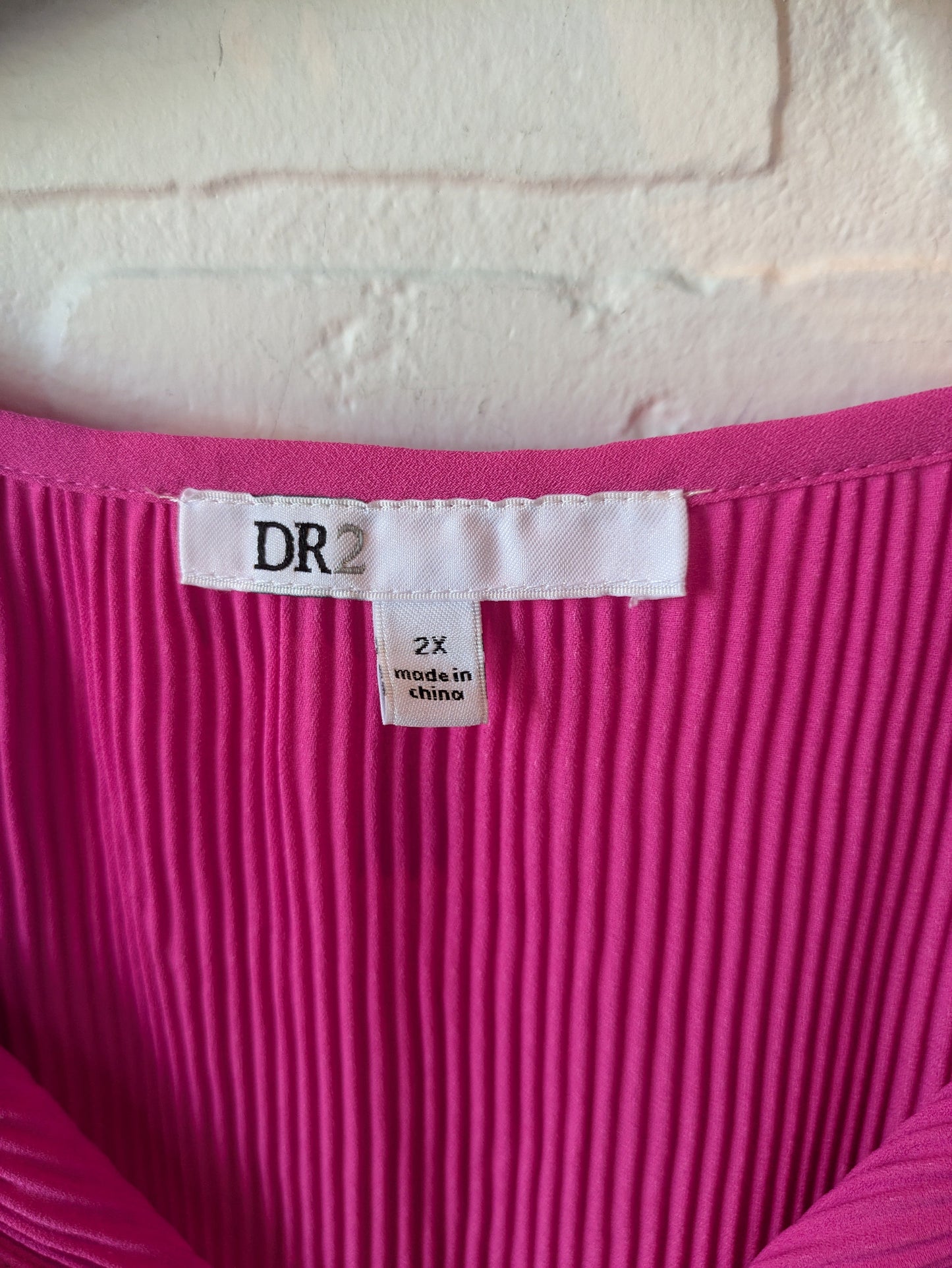 Top Short Sleeve By Dr2 In Pink, Size: 2x