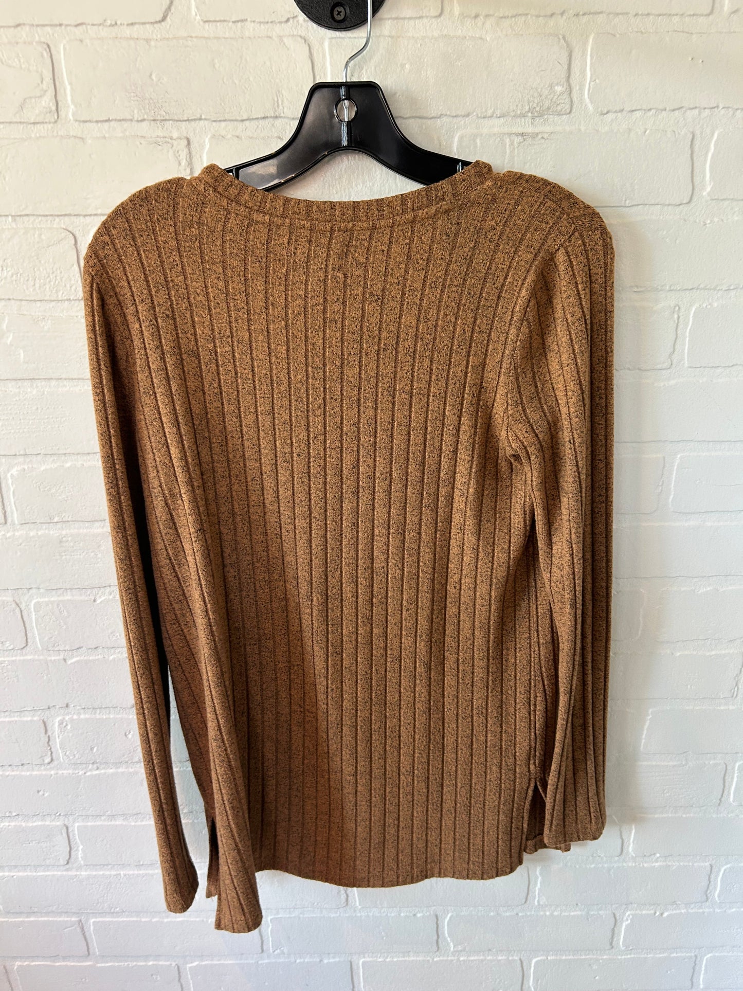 Top Long Sleeve By Lou And Grey In Brown, Size: S