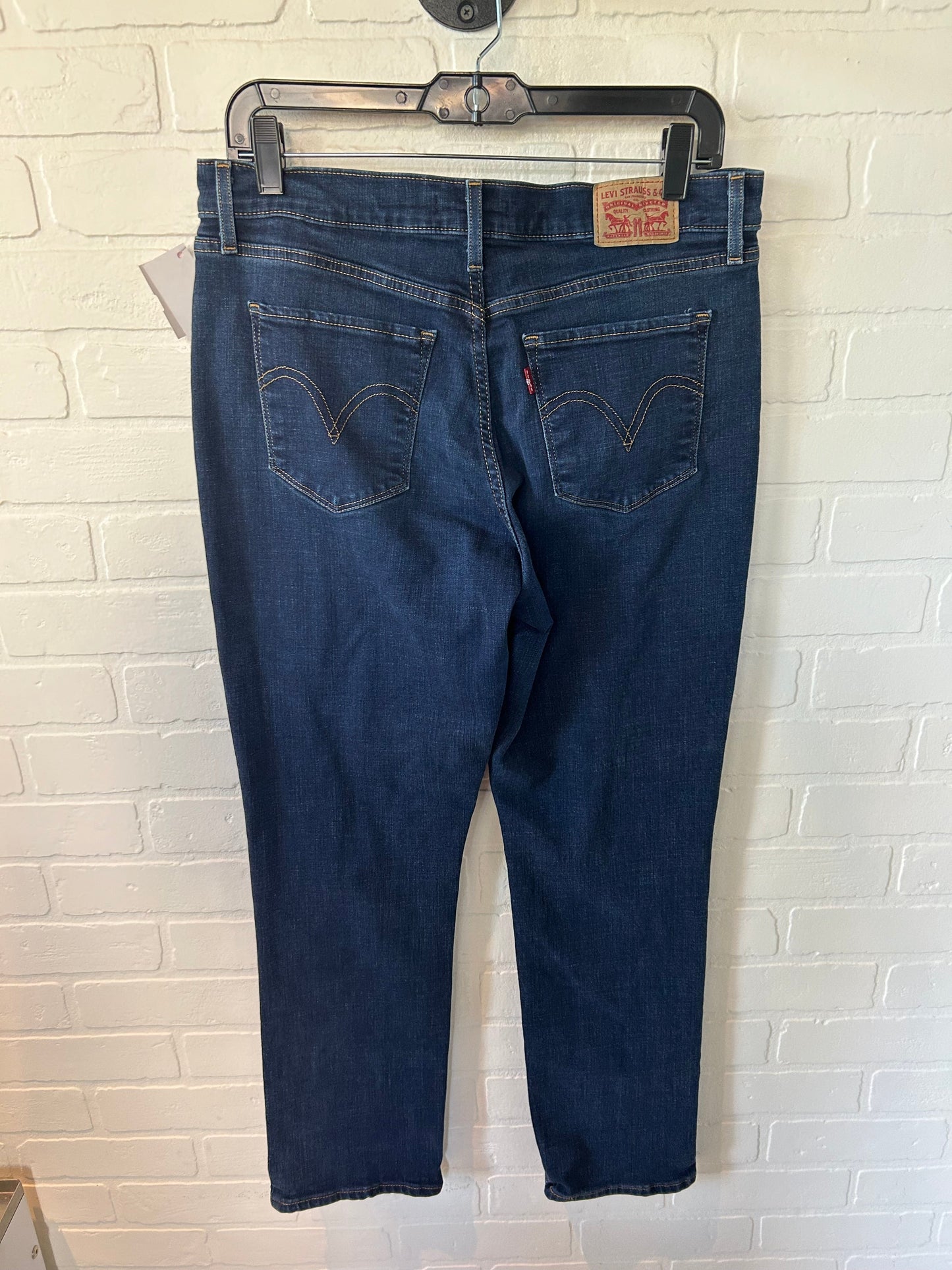 Jeans Straight By Levis In Blue Denim, Size: 10