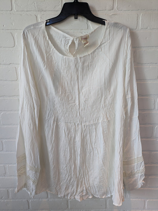 Top Long Sleeve By Sundance In White, Size: Xl