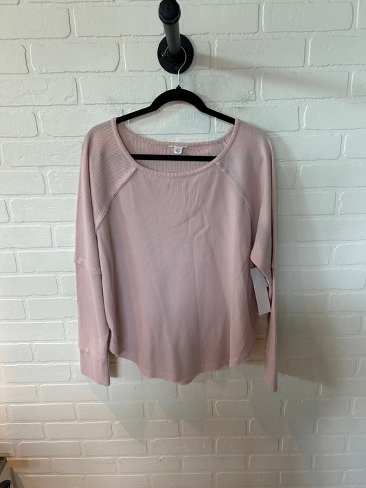 Top Long Sleeve Basic By Caslon In Pink, Size: Xl