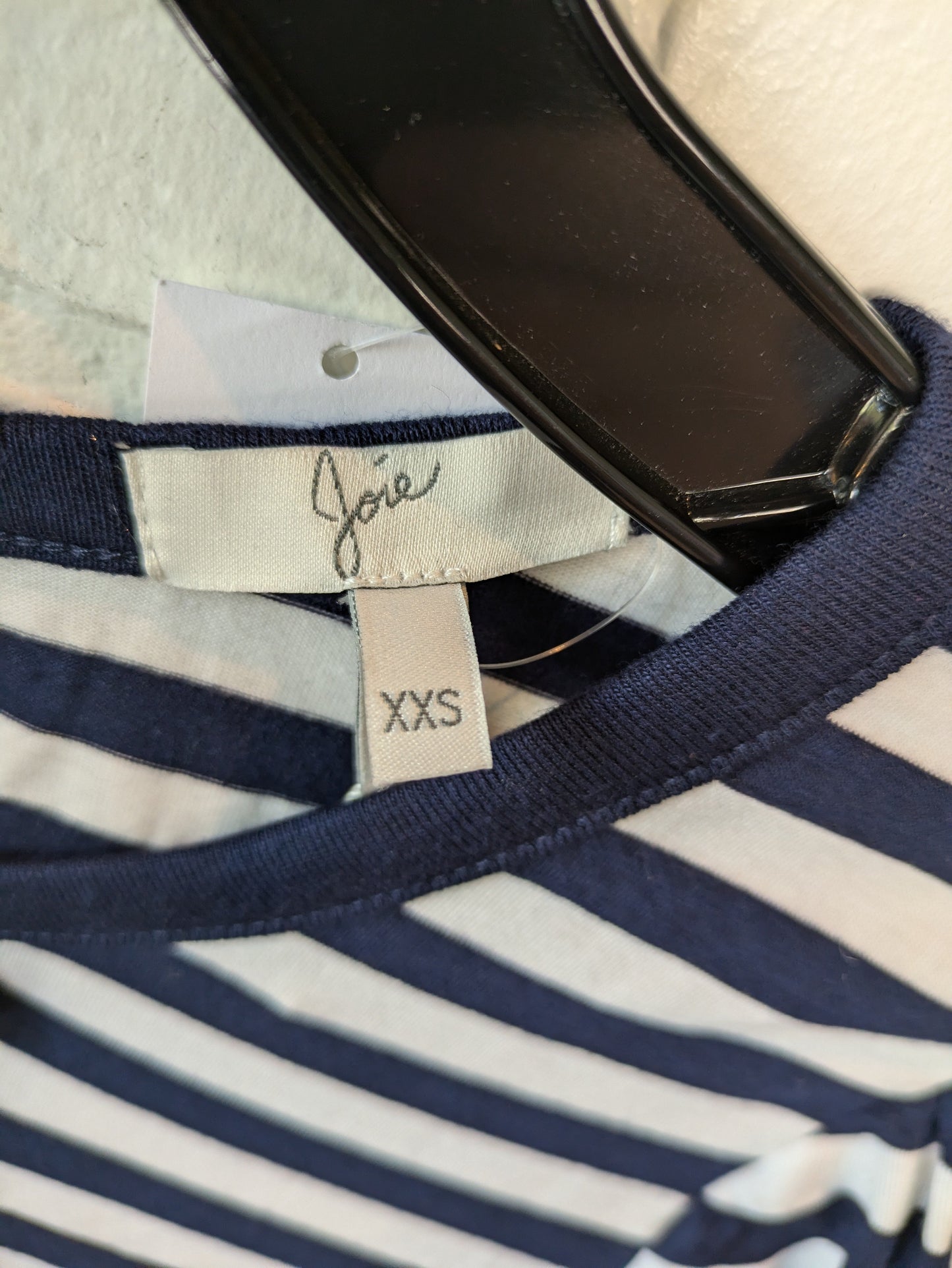 Top Long Sleeve By Joie In Blue & White, Size: Xxs