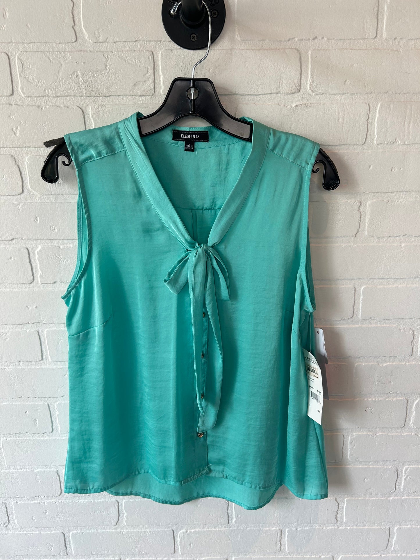 Top Sleeveless By Elementz In Blue, Size: L