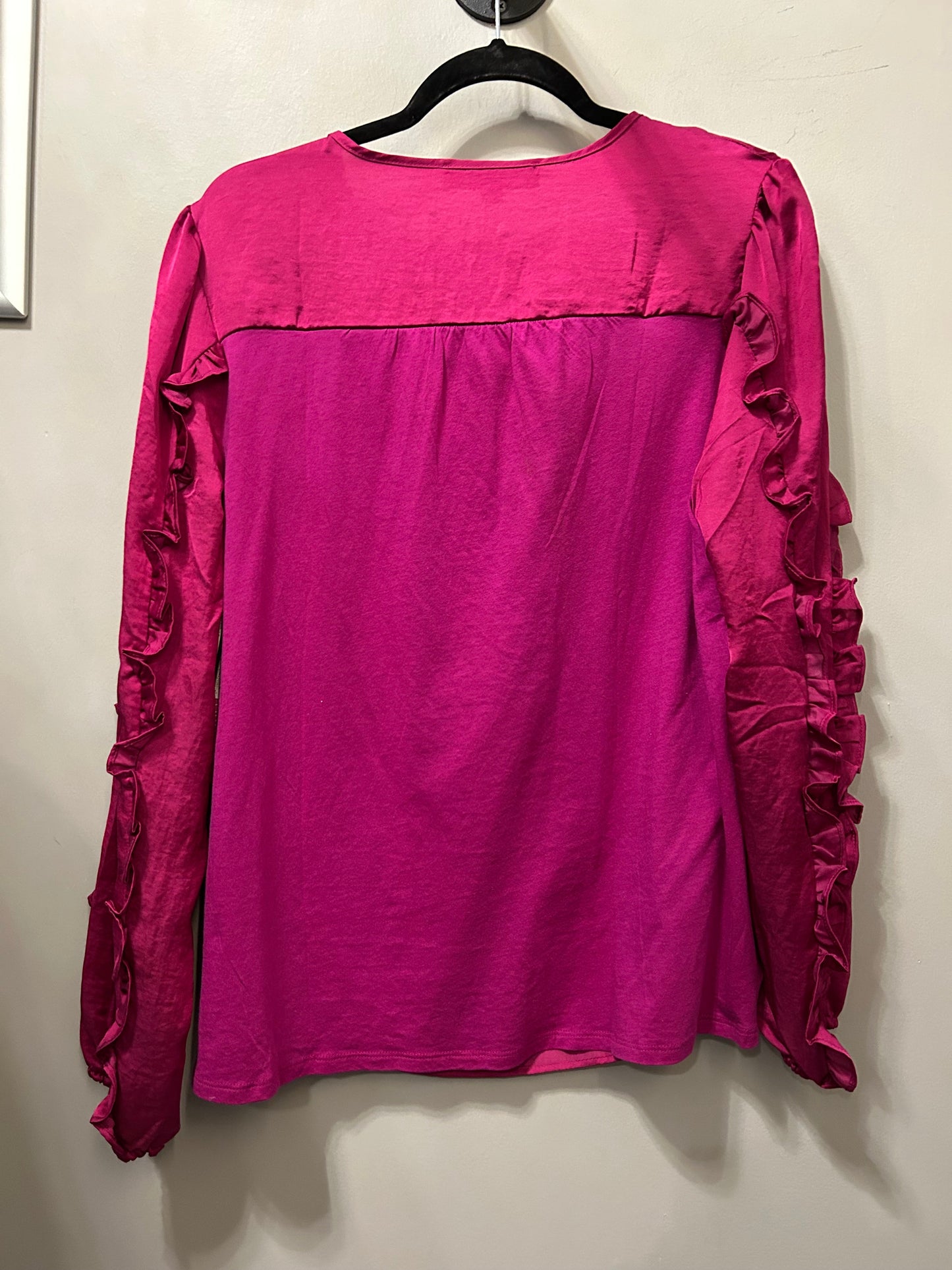 Top Long Sleeve By Loft In Pink, Size: L