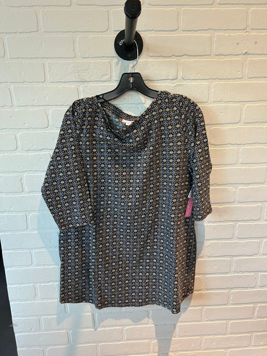 Top Long Sleeve By J. Jill In Blue & Brown, Size: M