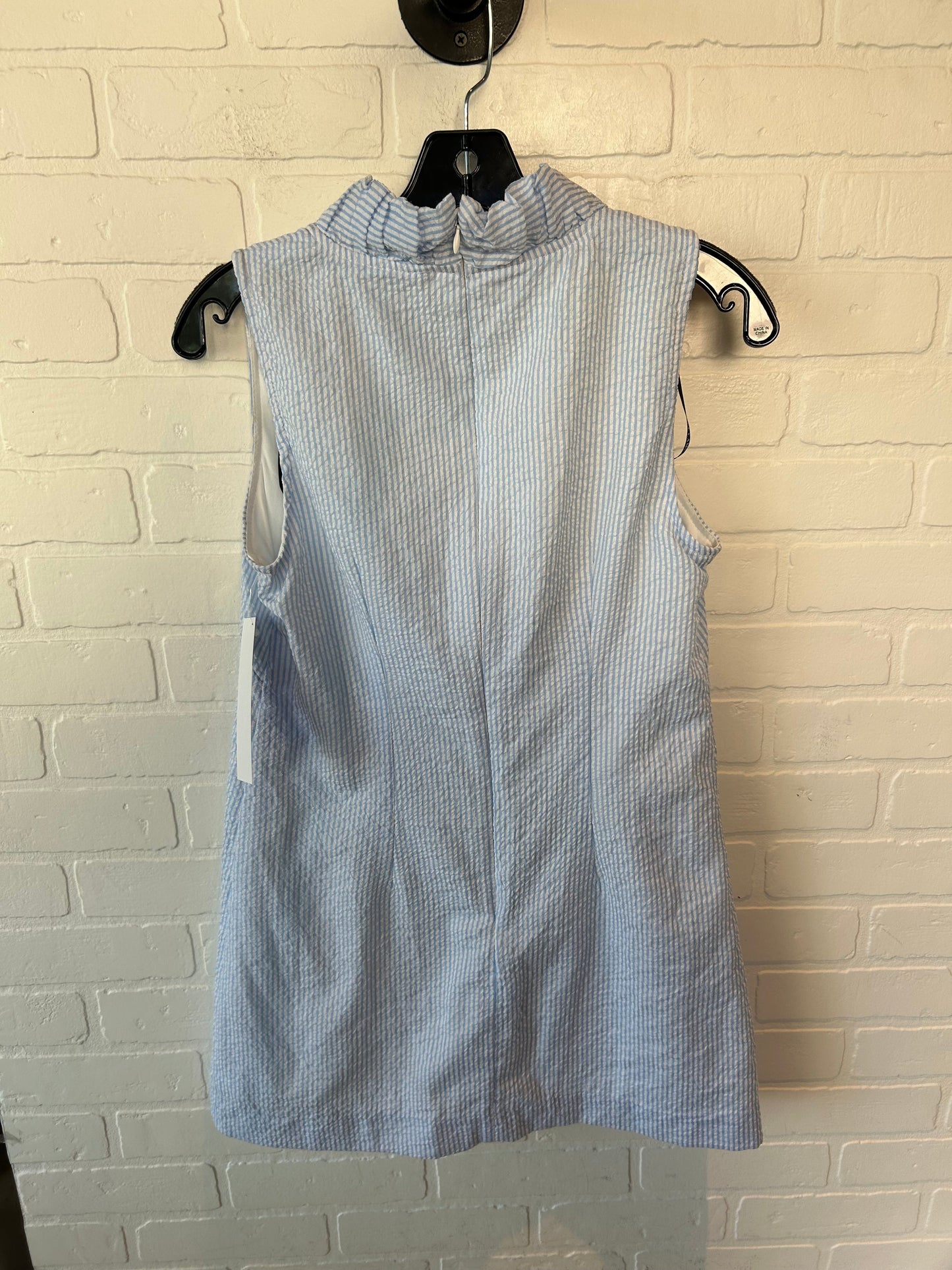 Dress Casual Short By Vince Camuto In Blue & White, Size: M