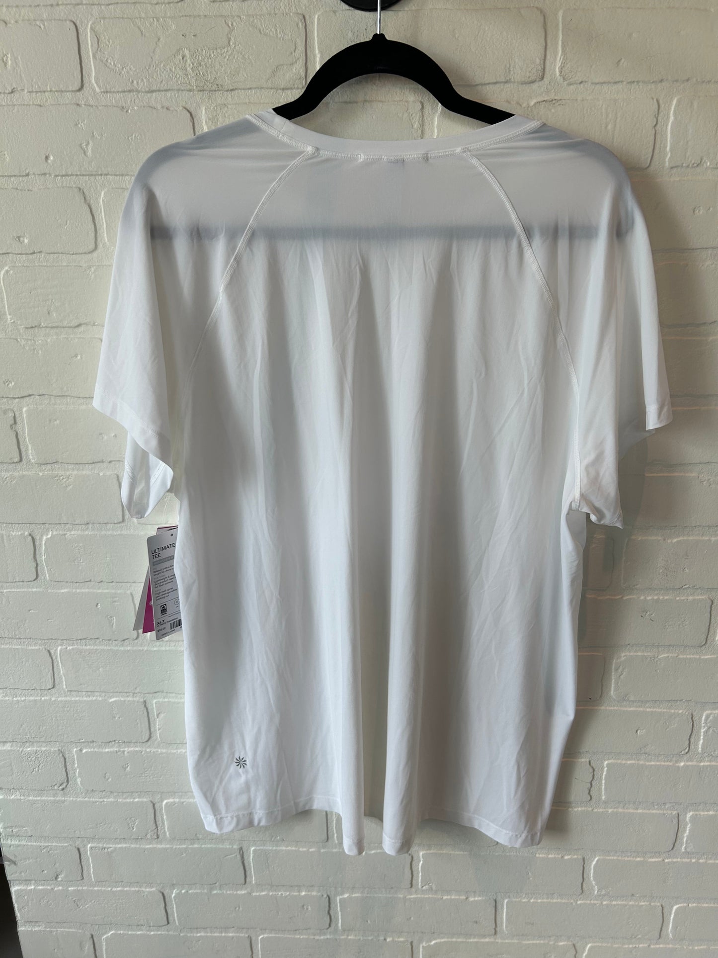 Athletic Top Short Sleeve By Athleta In White, Size: Xl