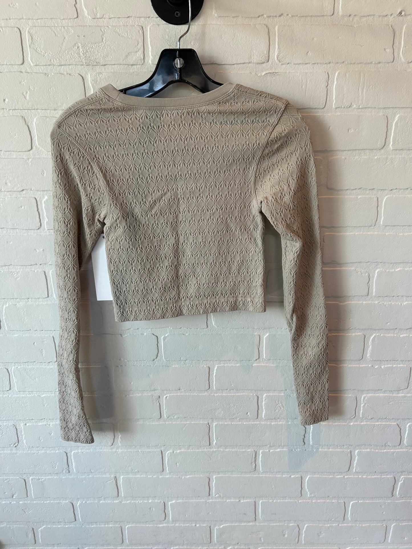 Athletic Top Long Sleeve Crewneck By Joy Lab In Tan, Size: S