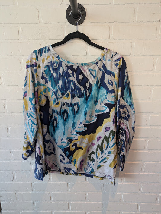 Top Long Sleeve By Chicos In Blue, Size: L