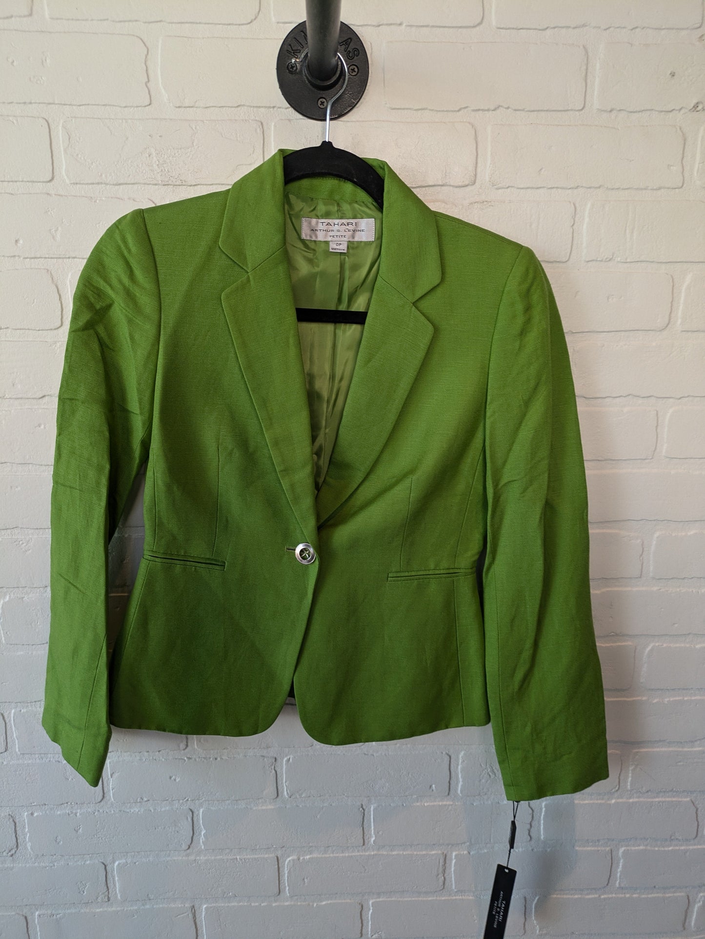 Blazer By Tahari By Arthur Levine In Green, Size: Xs