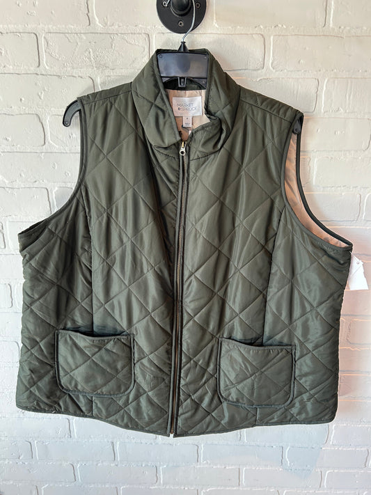 Vest Puffer & Quilted By Market & Spruce In Green, Size: 3x