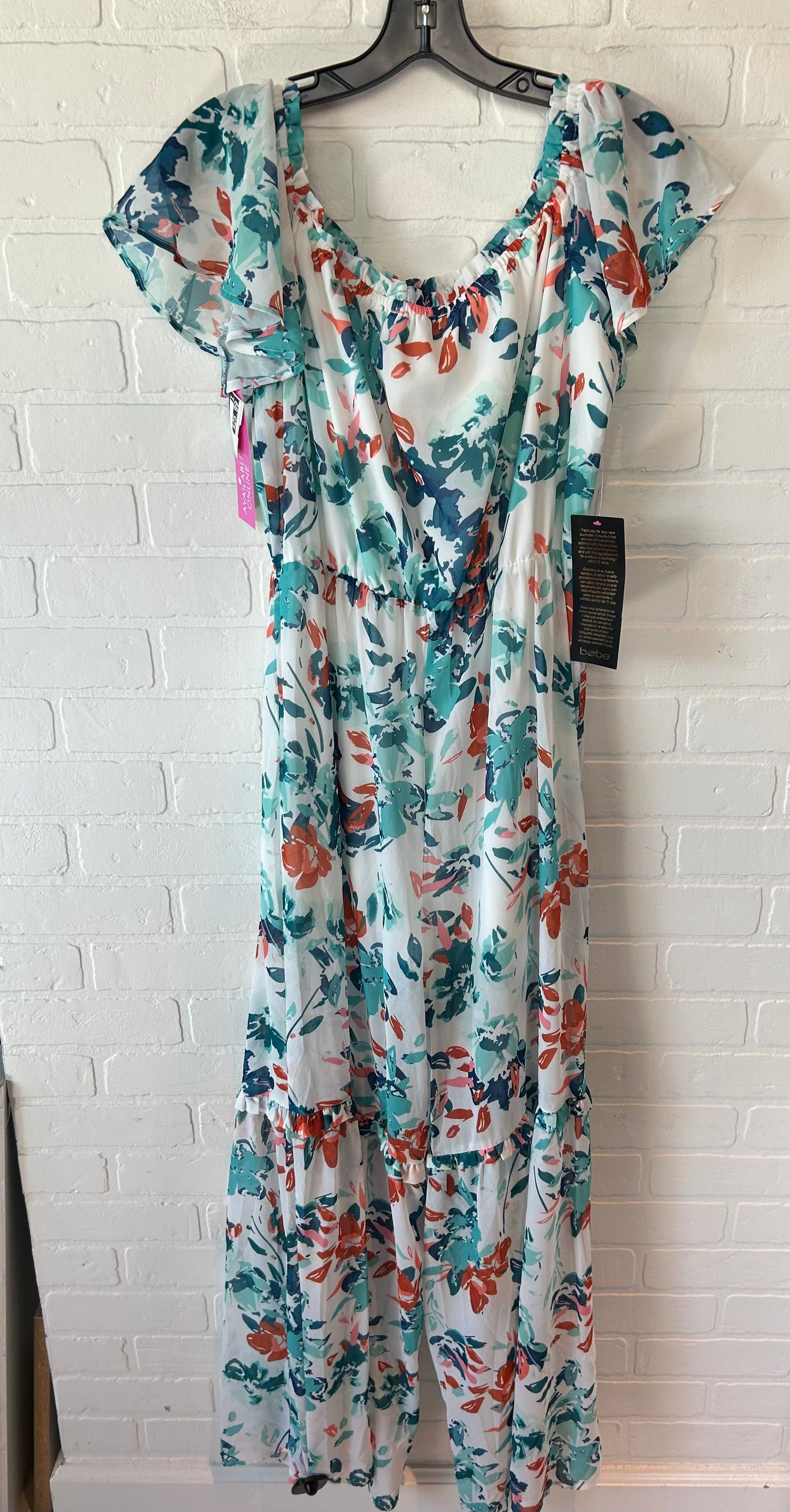 Jumpsuit By Bebe In Blue & White, Size: L