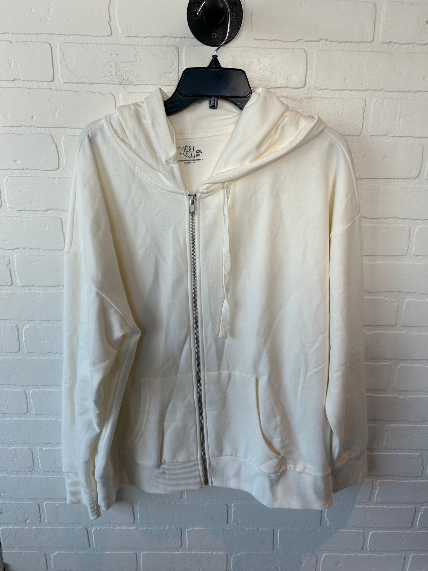 Sweatshirt Hoodie By Time And Tru In Cream, Size: 2x