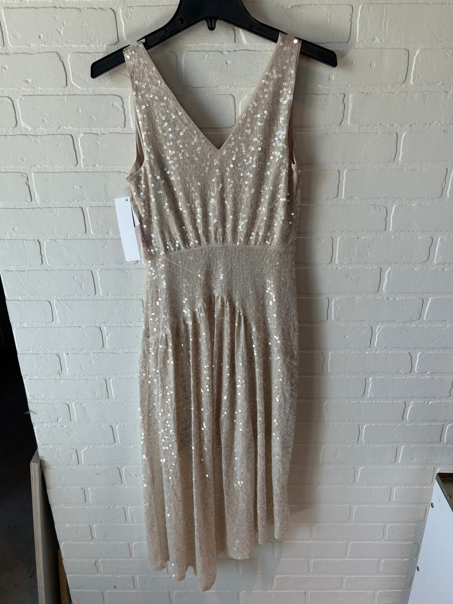 Dress Party Midi By Express In Tan, Size: S