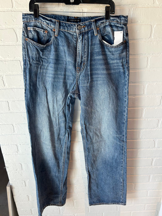 Jeans Straight By Lucky Brand In Blue Denim, Size: 14