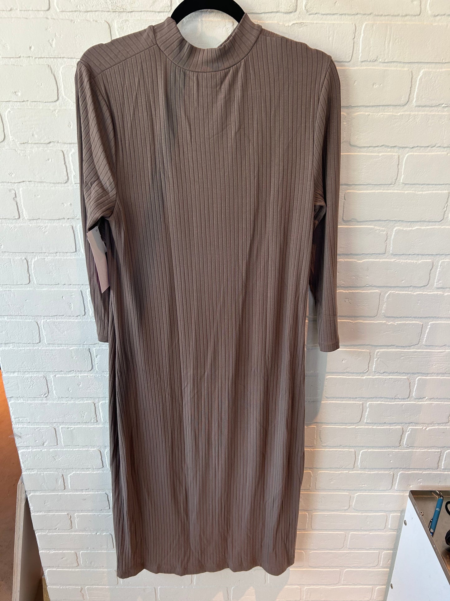 Dress Casual Midi By A New Day In Brown, Size: L