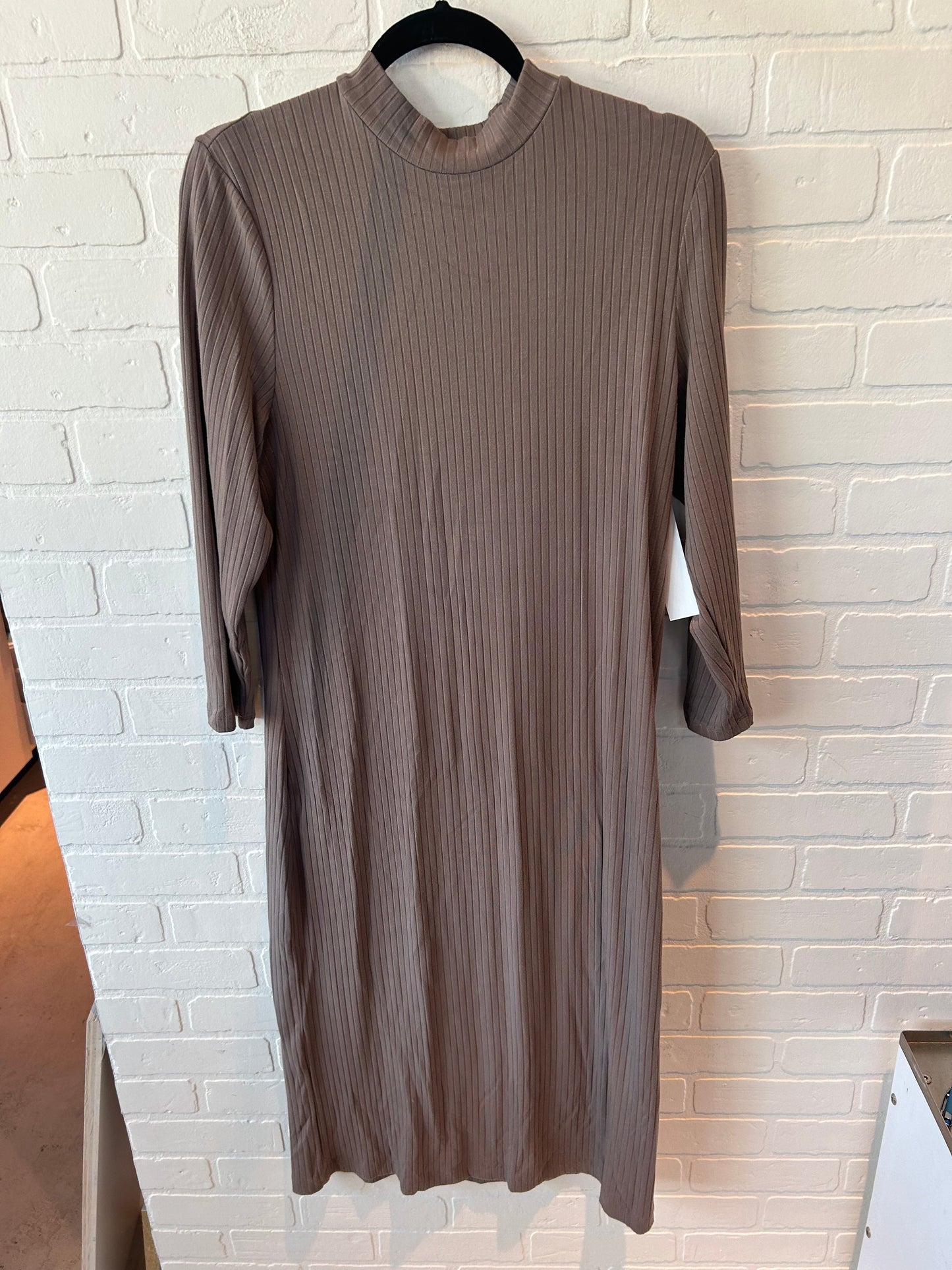 Dress Casual Midi By A New Day In Brown, Size: L