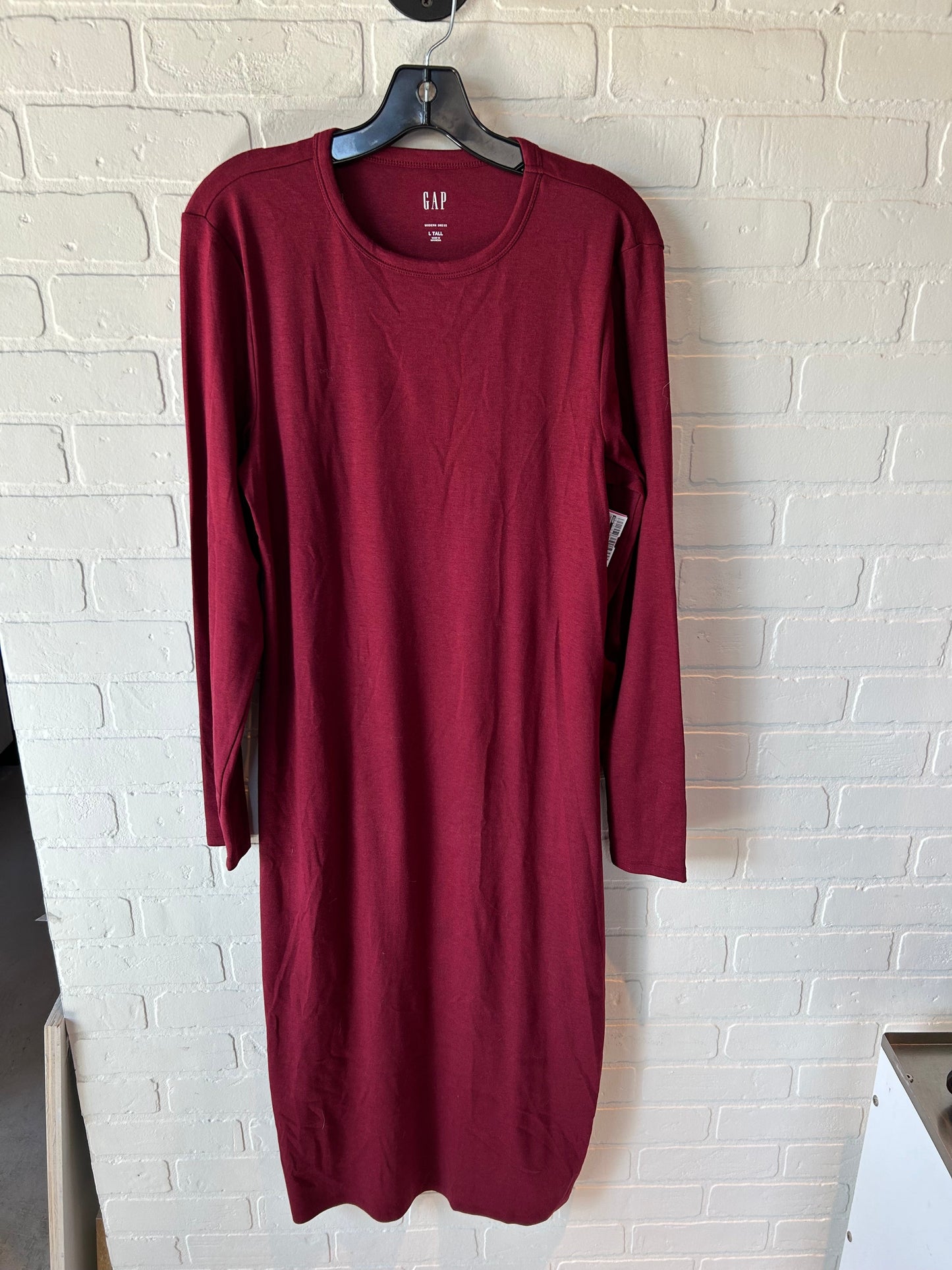 Dress Casual Midi By Gap In Red, Size: L