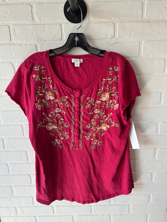 Top Short Sleeve By Sundance In Pink, Size: Xl