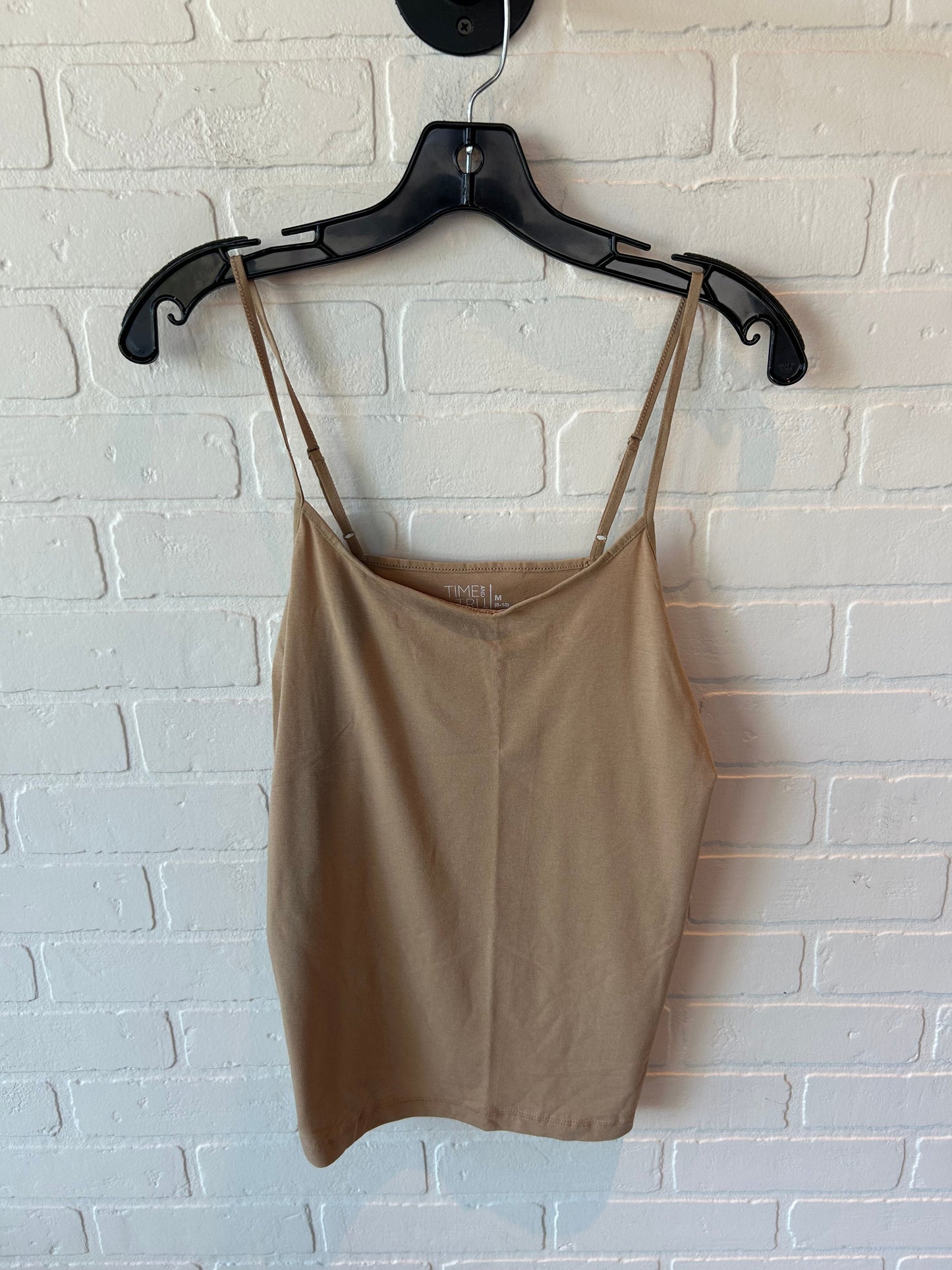 Top Cami By Time And Tru In Tan, Size: M