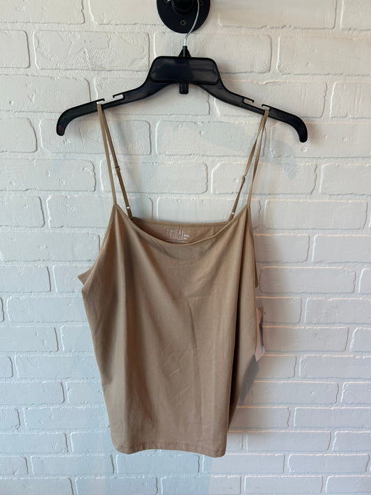 Top Cami By Time And Tru In Tan, Size: Xxl