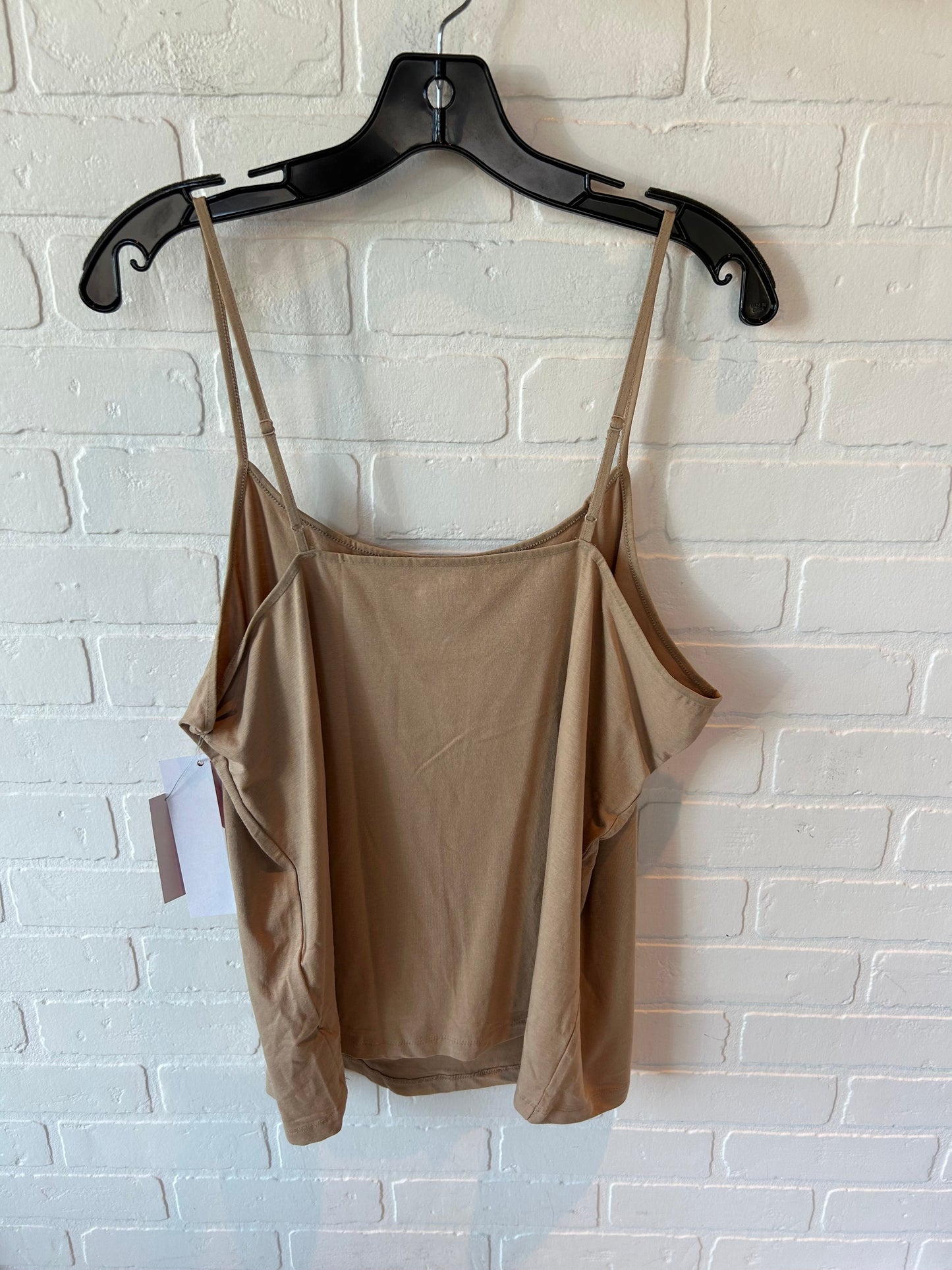 Top Cami By Time And Tru In Tan, Size: 3x