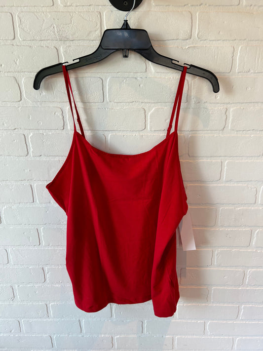 Top Cami By Time And Tru In Red, Size: 3x