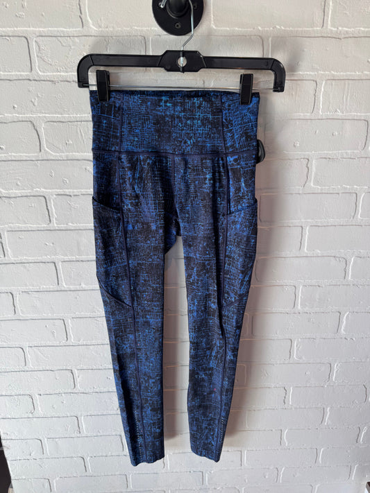 Athletic Leggings By Lululemon In Blue, Size: 4