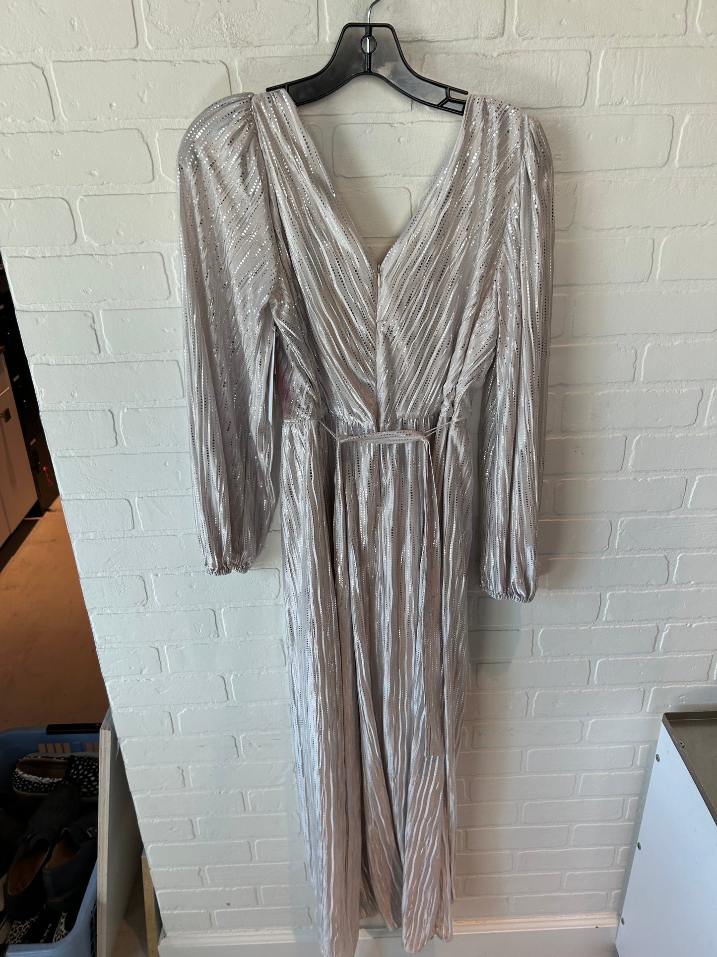 Dress Party Long By Guess In Silver, Size: M