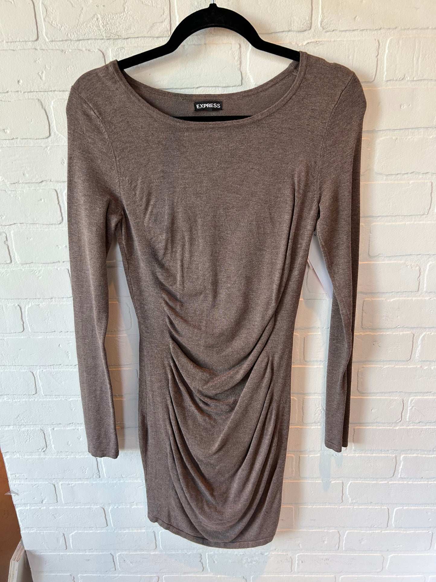 Dress Work By Express In Tan, Size: S