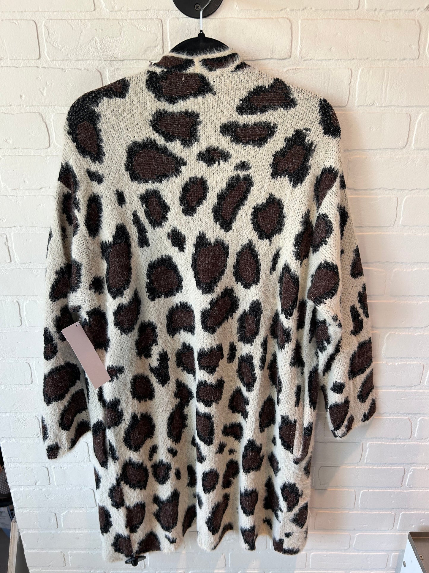 Sweater Cardigan By Umgee In Animal Print, Size: L