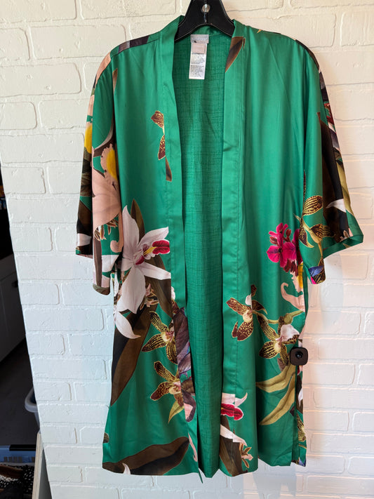 Kimono By Chicos In Green, Size: Xxs