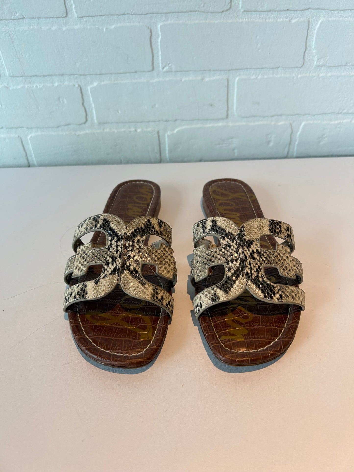 Sandals Flats By Sam Edelman In Snakeskin Print, Size: 8.5