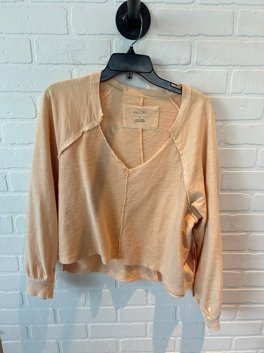 Top Long Sleeve By Pilcro In Orange, Size: M