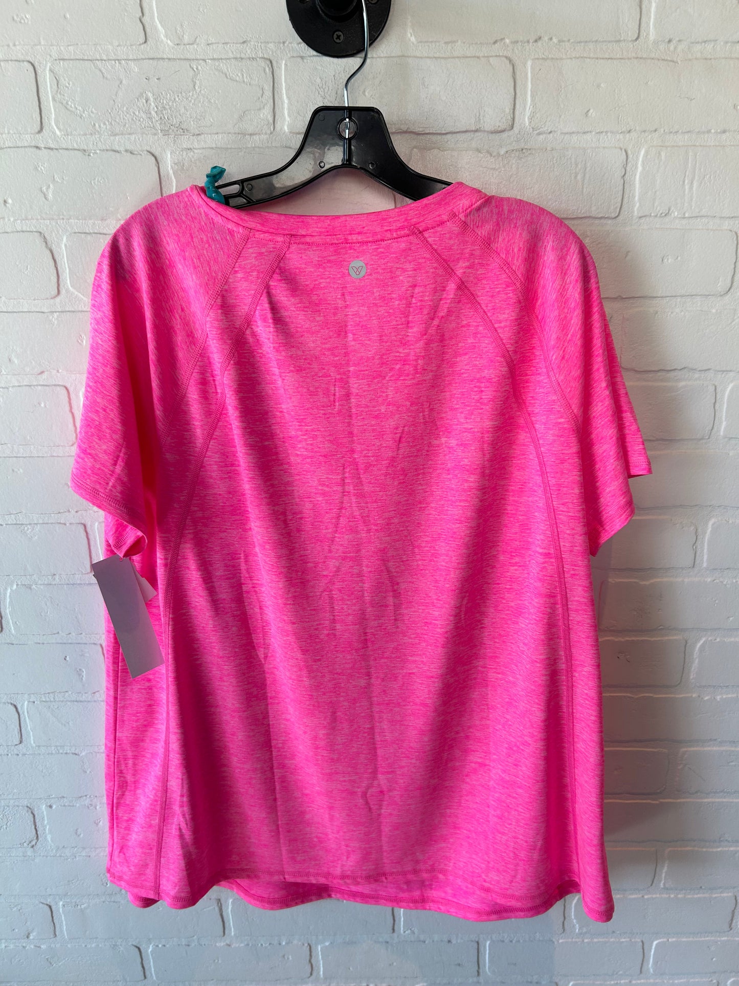 Athletic Top Short Sleeve By Livi Active In Pink, Size: 1x