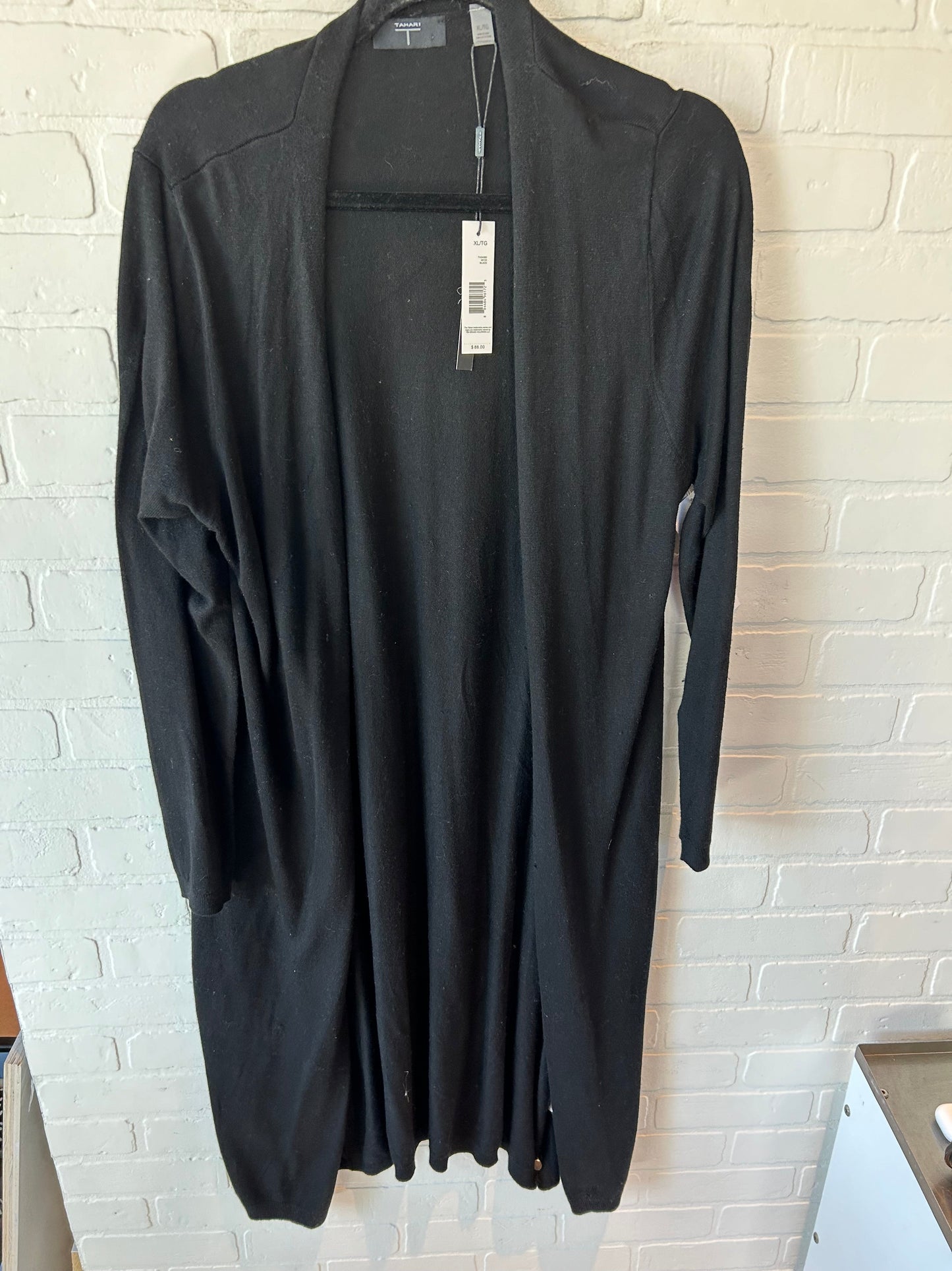 Sweater Cardigan By T Tahari In Black, Size: Xl