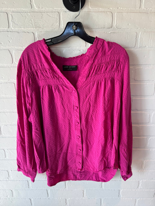 Top Long Sleeve By Lane Bryant In Pink, Size: 1x