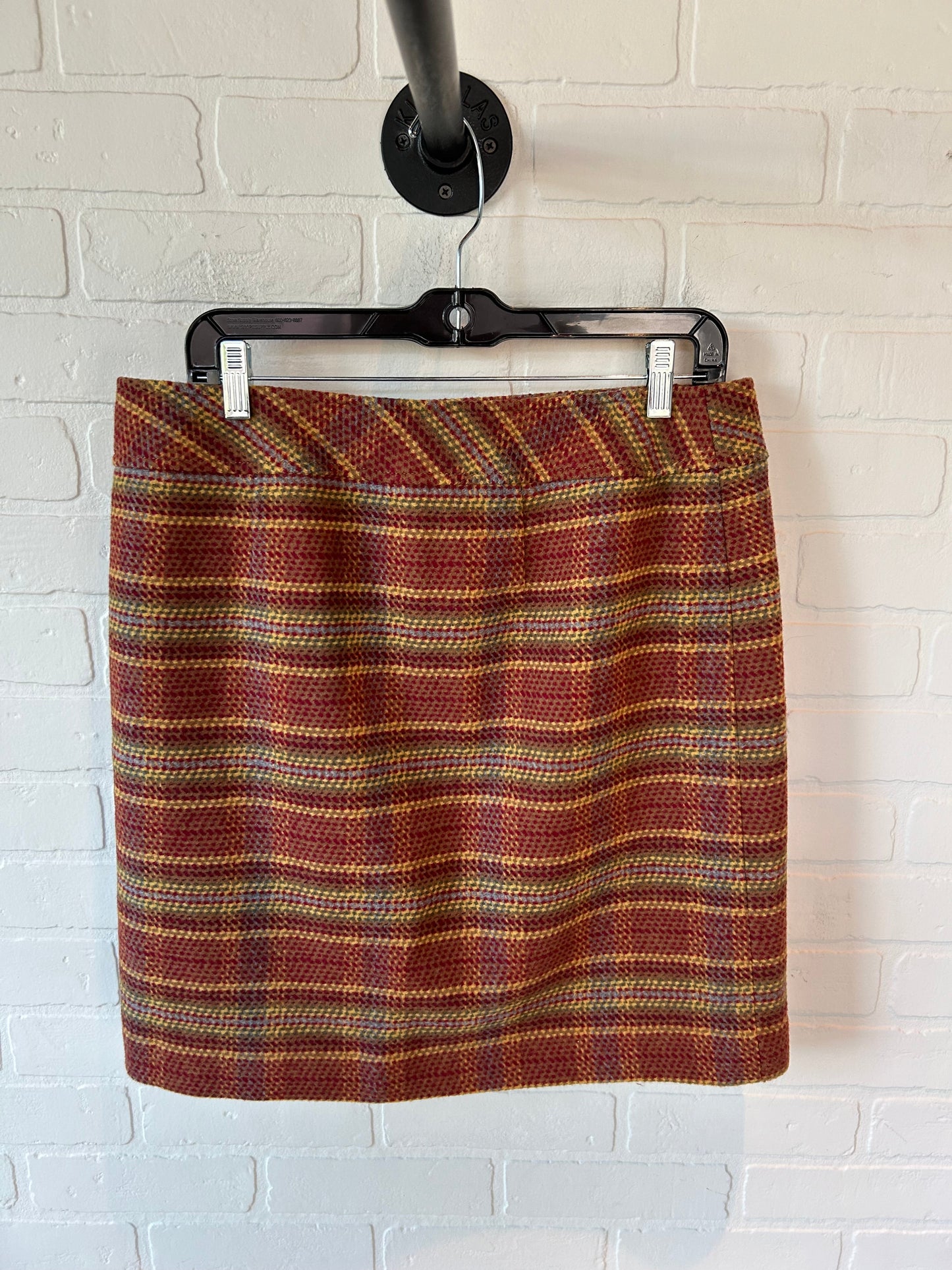 SKIRT MINI & SHORT TALBOTS in RED & TAN, Size: 10PETITE