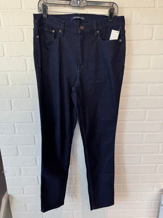 Jeans Skinny By Calvin Klein In Blue Denim, Size: 12