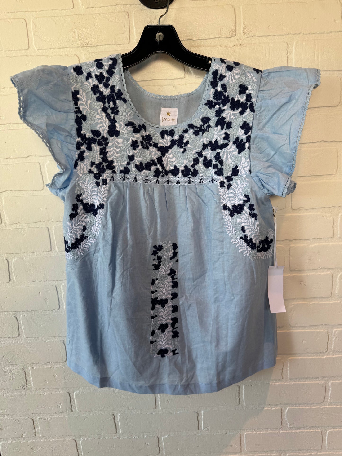 Top Short Sleeve By L. Marie In Blue, Size: S