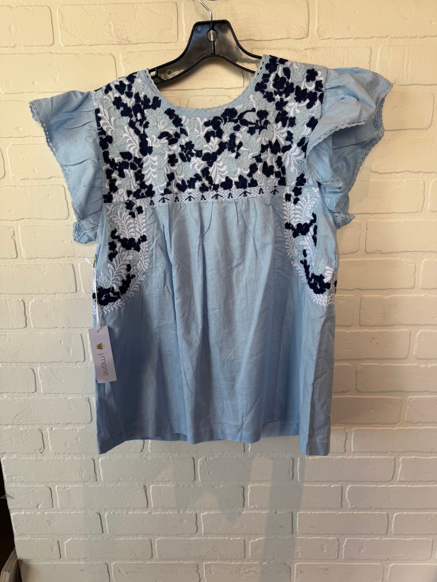 Top Short Sleeve By L. Marie In Blue, Size: S