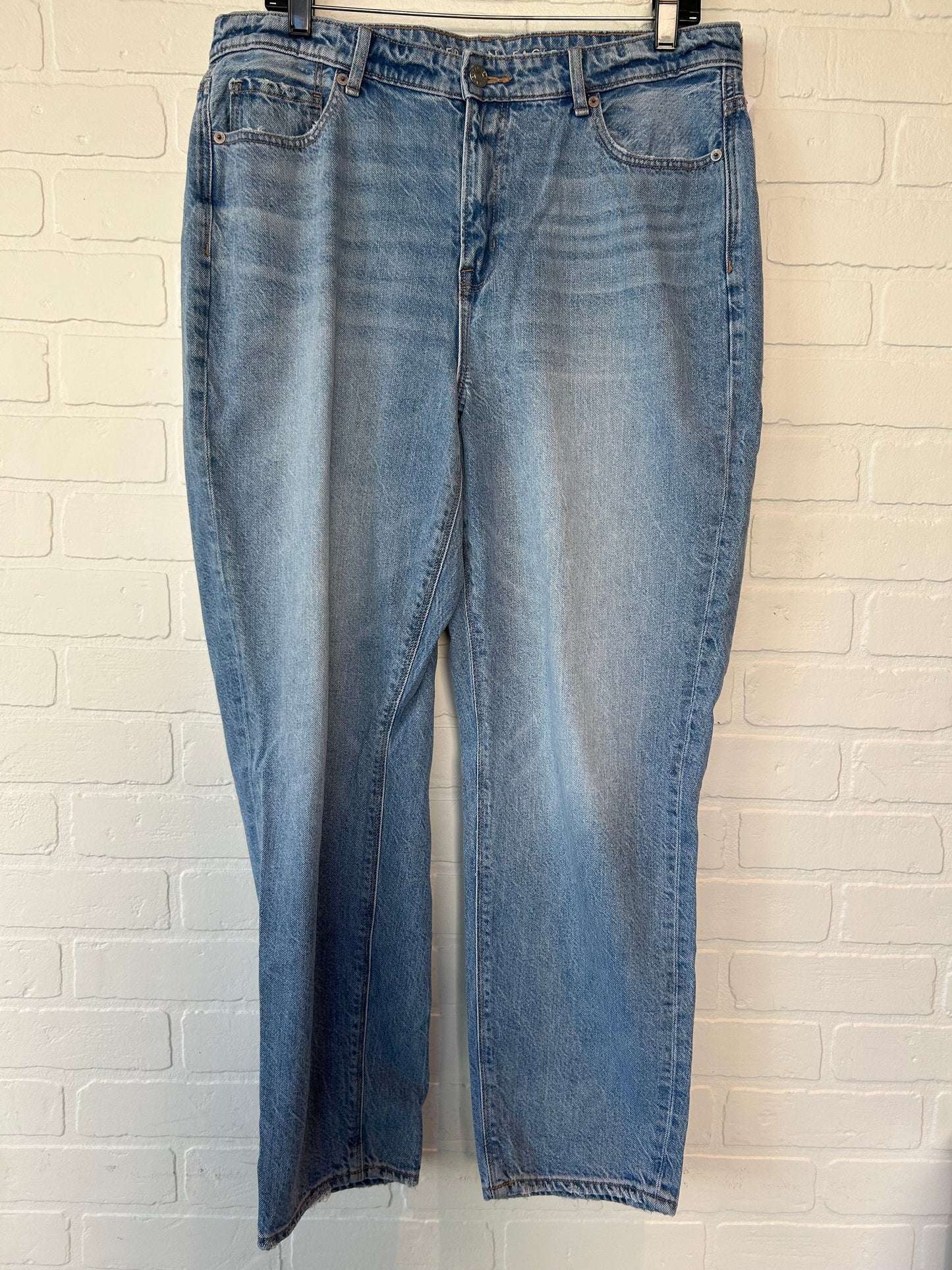 Jeans Boyfriend By American Eagle In Blue Denim, Size: 14