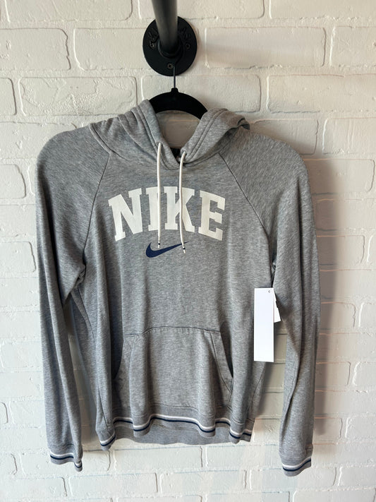 Athletic Sweatshirt Hoodie By Nike In Grey, Size: Xs