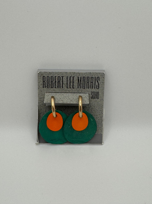 EARRINGS DANGLE/DROP    CLOTHES MENTOR in GREEN & ORANGE